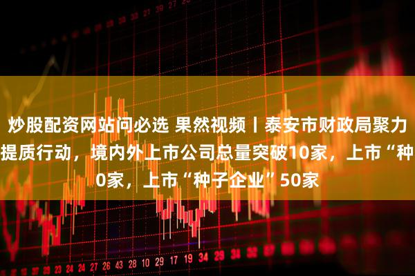 炒股配资网站问必选 果然视频丨泰安市财政局聚力实施企业上市提质行动，境内外上市公司总量突破10家，上市“种子企业”50家